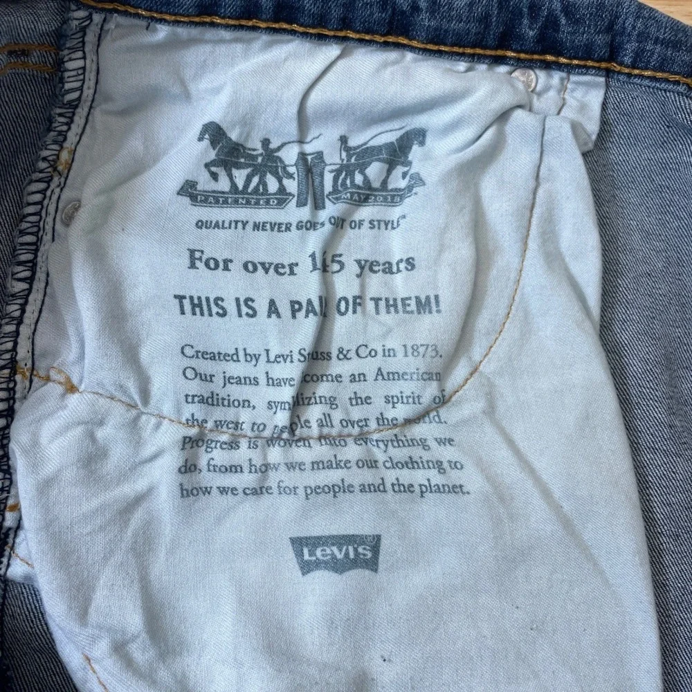Levis 559 Relaxed Straight Jeans Mens 44x32 Medium Wash‎ Blue Denim Pants